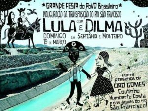 Arte do evento de Lula e Dilba na PB